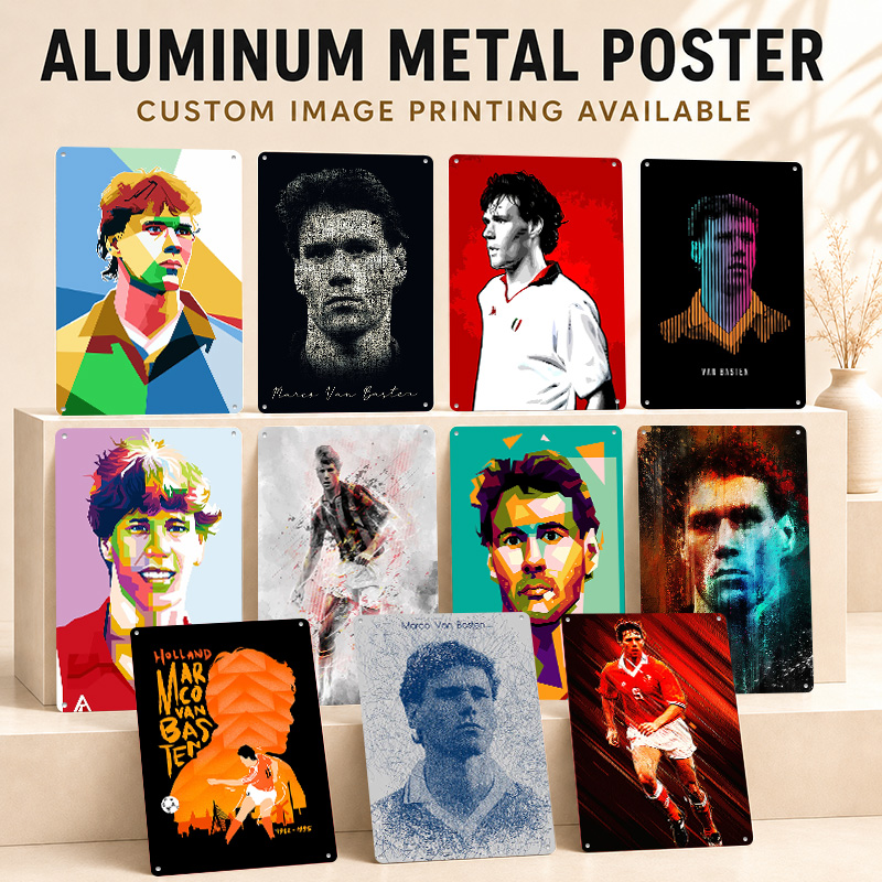 Home Gym Icon - Marco Van Basten Aluminiowe Plakaty Personalizowany