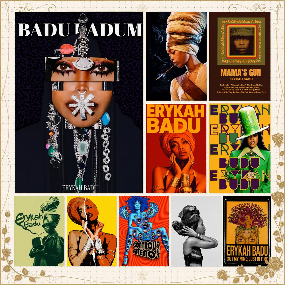 Home Gym Icon - Plakat z wizerunkiem piosenkarki E-Erykah Badu,