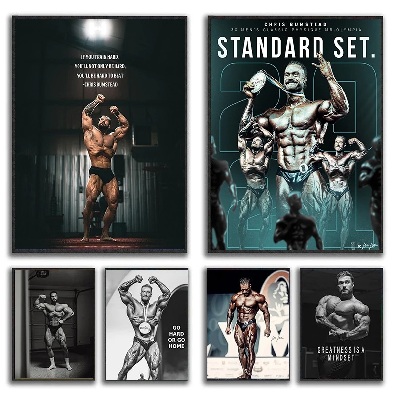 Home Gym Quotes - Chris Bumstead kulturysta Fitness cytaty motywacyjne
