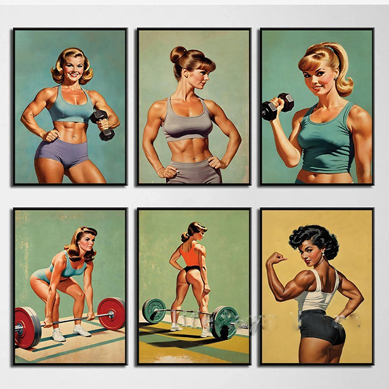 Home Gym On Wall - Plakat i obraz na płótnie, motyw