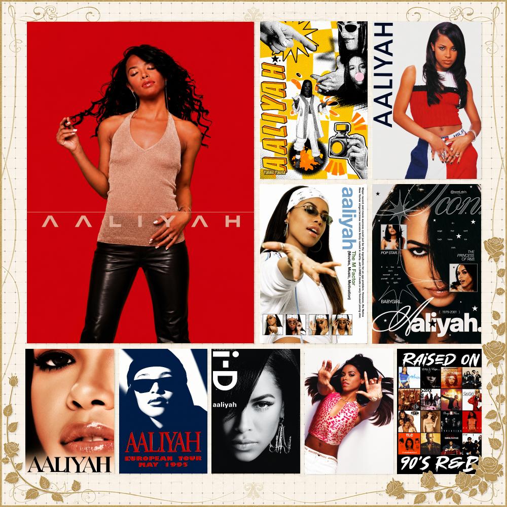 Home Gym Icon - Plakat z wizerunkiem piosenkarki A-Aaliyah, ikony