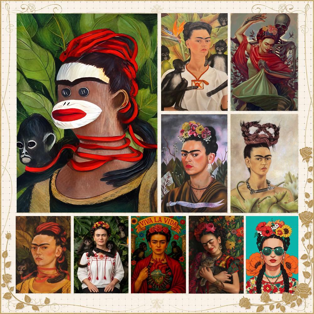 Home Gym Icon - Artystka F-Frida Kahlo, meksykańska ikona sztuki,