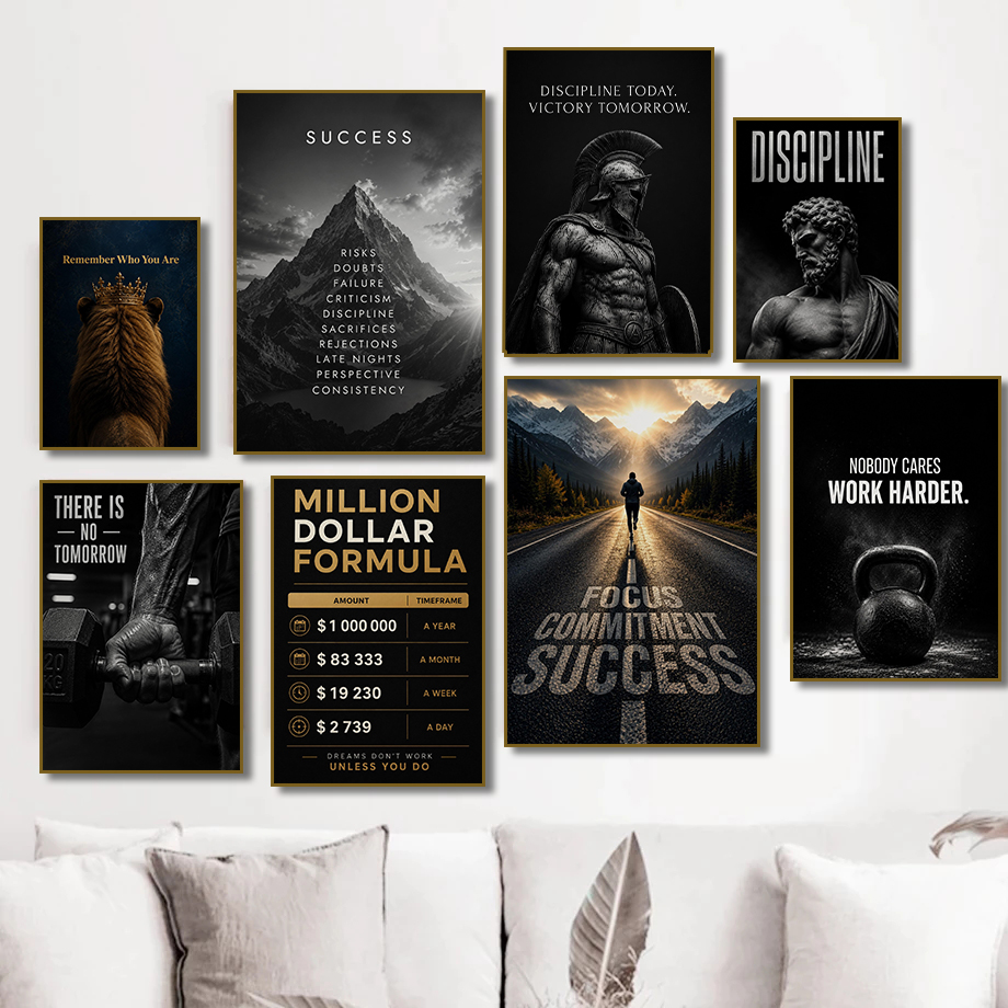 Home Gym Quotes - Nowoczesny Plakat Motywacyjny Fitness: Szczerześć w