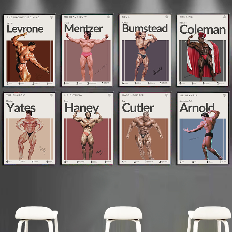 Home Gym On Wall - Motywacyjny Plakat Kulturysty Bumstead Coleman Mr