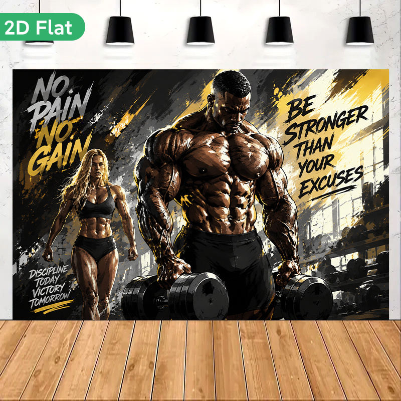 Człowiek z mięśniami, trener,  – Home Gym Quotes recenzja i cena