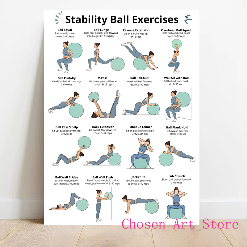 Plakat z harmonogramem ćwiczeń – Home Gym On Wall recenzja i cena