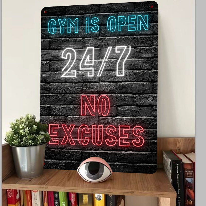 Metalowa dekoracja ścienna z e – Home Gym Quotes recenzja i cena