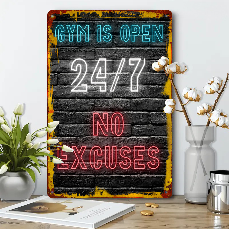 Metalowa dekoracja ścienna z e – Home Gym Quotes recenzja i cena