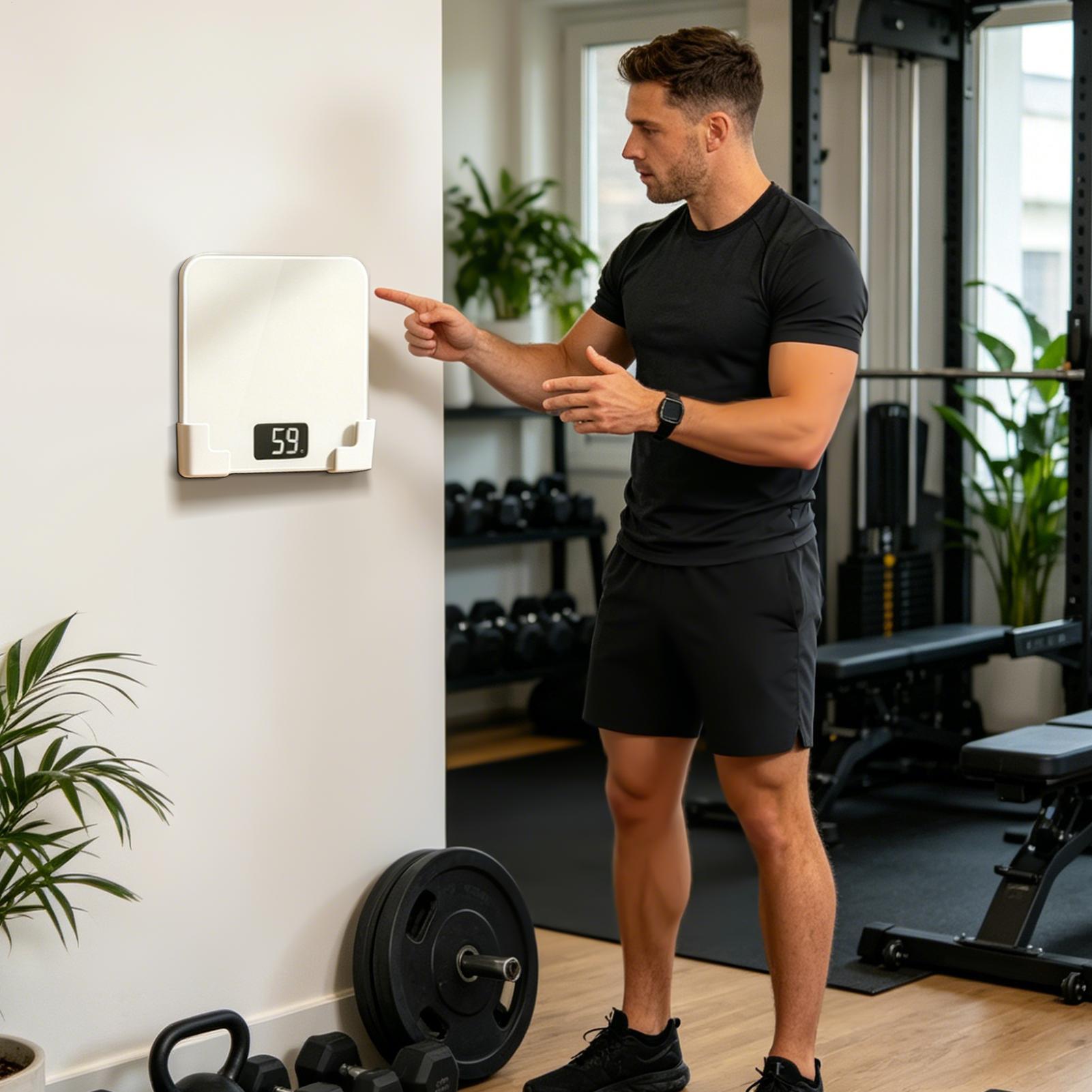 Stojak na wagę bez wiercenia,  – Home Gym On Wall recenzja i cena