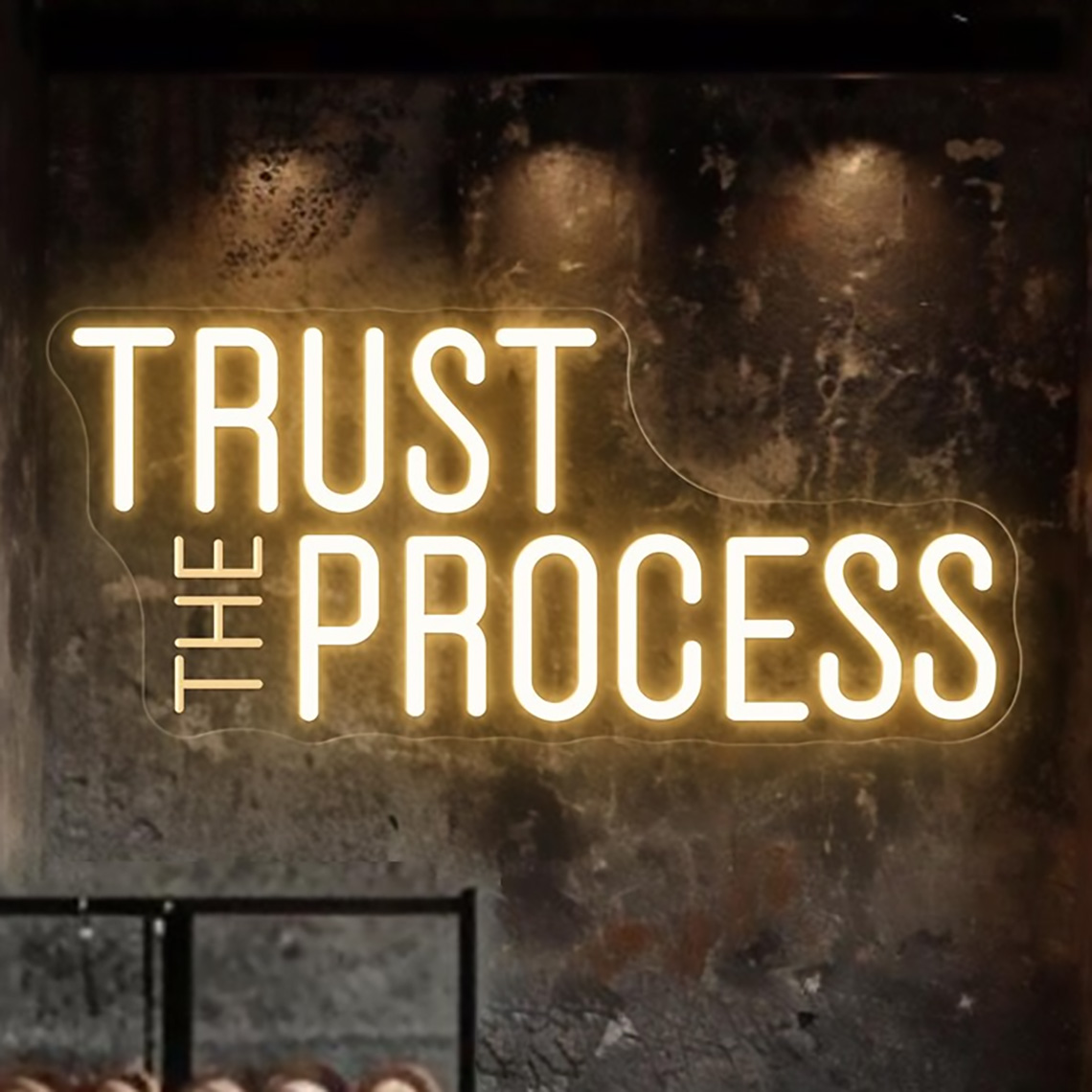 Neonowy Znak Trust The Process – Home Gym Quotes recenzja i cena