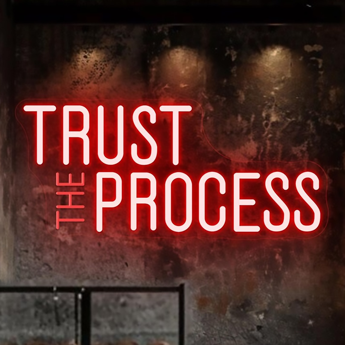 Neonowy Znak Trust The Process – Home Gym Quotes recenzja i cena