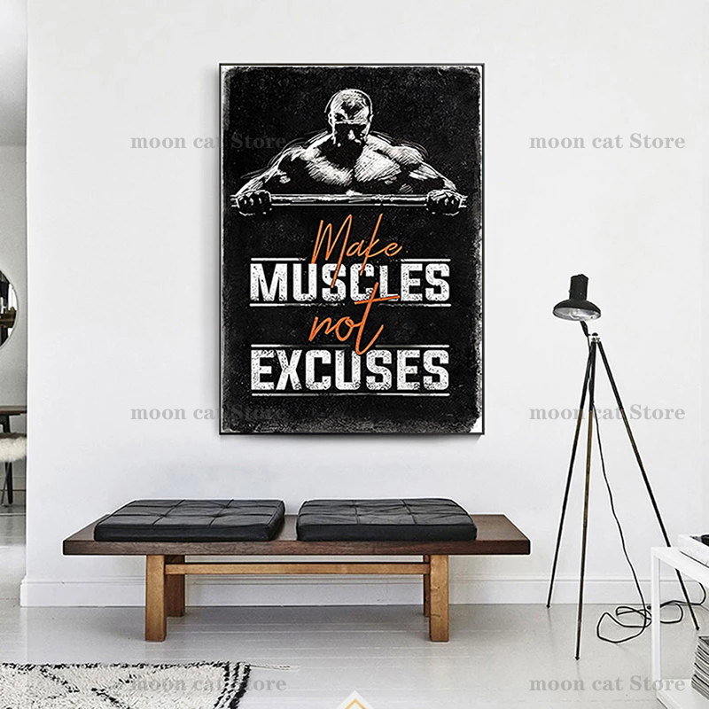 Fitness plakat sportowy kultur – Home Gym Quotes recenzja i cena