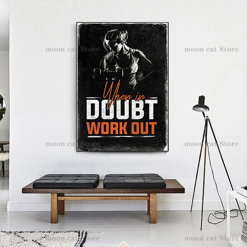 Fitness plakat sportowy kultur – Home Gym Quotes recenzja i cena
